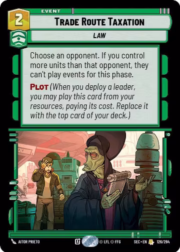 Trade Route Taxation (126/264), Secrets of Power — Star Wars card price