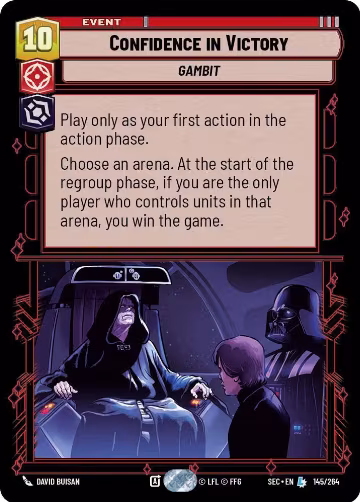 Confidence in Victory (145/264), Secrets of Power — Star Wars card price