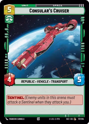 Consular's Cruiser (117/264), Secrets of Power — Star Wars card price