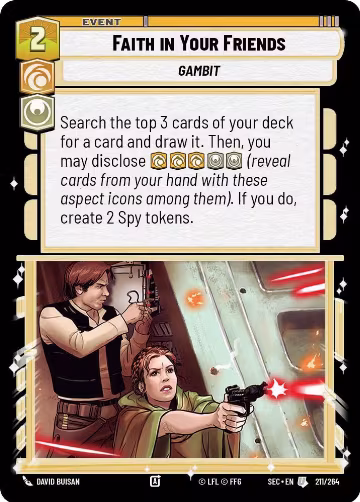 Faith in Your Friends (211/264), Secrets of Power — Star Wars card price