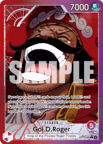 Gol.D.Roger (003) (Alternate Art) (OP13-003), Carrying On His Will — One Piece card price