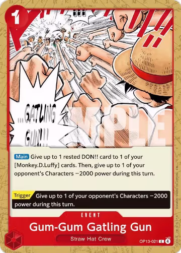 Gum-Gum Gatling Gun (OP13-021), Carrying On His Will — One Piece card price