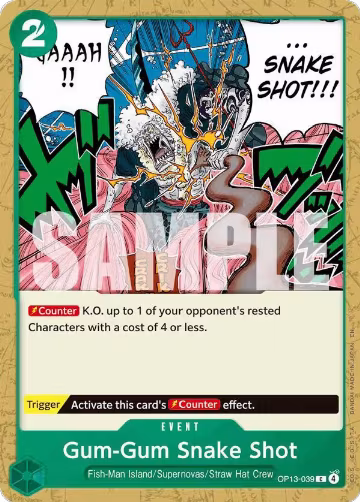 Gum-Gum Snake Shot (OP13-039), Carrying On His Will — One Piece card price