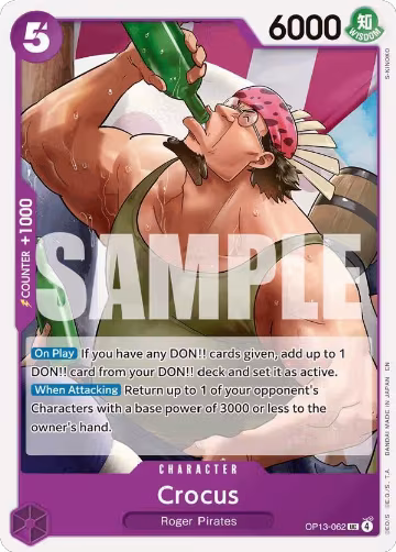 Crocus (OP13-062), Carrying On His Will — One Piece card price