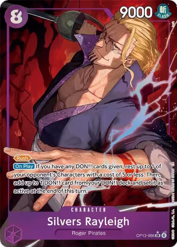 Silvers Rayleigh (Alternate Art) (OP13-066), Carrying On His Will — One Piece card price