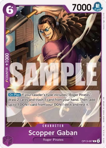 Scopper Gaban (OP13-067), Carrying On His Will — One Piece card price