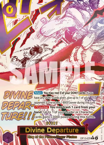 Divine Departure (Alternate Art) (OP13-076), Carrying On His Will — One Piece card price