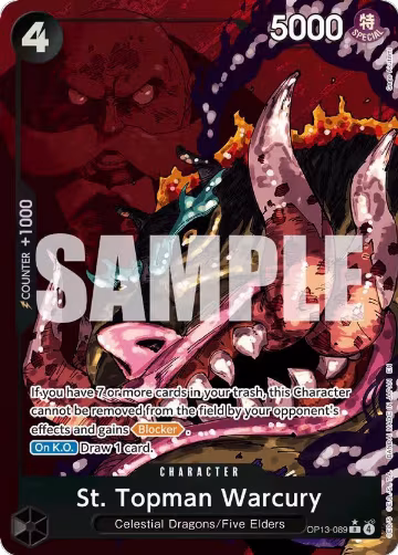 St. Topman Warcury (Alternate Art) (OP13-089), Carrying On His Will — One Piece card price