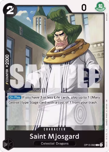 Saint Mjosgard (OP13-092), Carrying On His Will — One Piece card price
