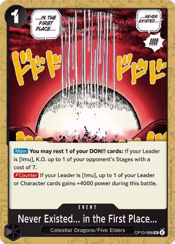 Never Existed... in the First Place... (OP13-098), Carrying On His Will — One Piece card price