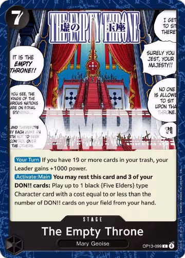 The Empty Throne (OP13-099), Carrying On His Will — One Piece card price