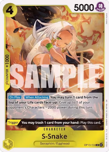 S-Snake (OP13-114), Carrying On His Will — One Piece card price