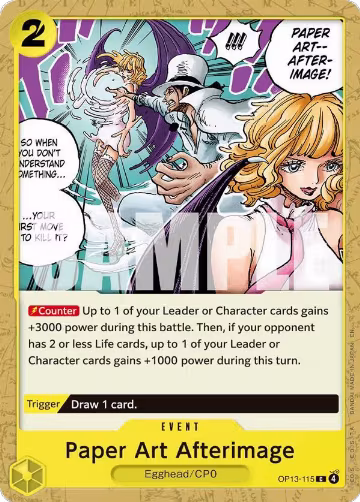 Paper Art Afterimage (OP13-115), Carrying On His Will — One Piece card price