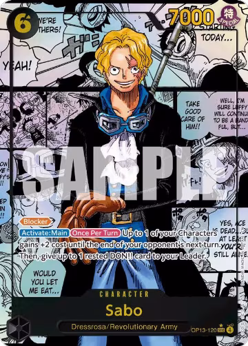 Sabo (120) (Super Alternate Art) (OP13-120), Carrying On His Will — One Piece card price