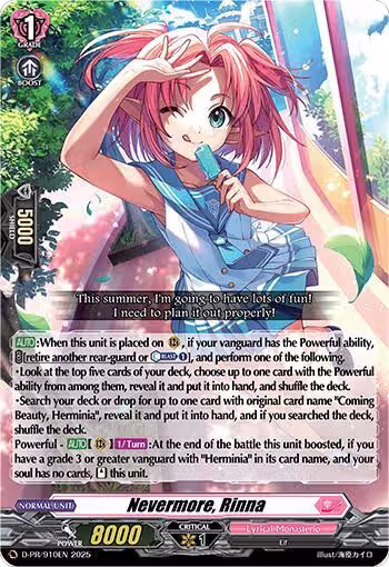 Nevermore, Rinna (D-PR/910EN), D Promo Cards — Vanguard card price