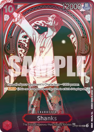 Shanks - OP09-004 (SP) (Silver) (OP09-004), Carrying On His Will — One Piece card price