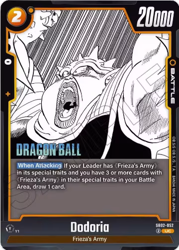 Dodoria (SB02-052), Manga Booster 02 — DB Fusion card price