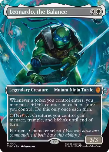 Leonardo, the Balance (0001) (Borderless) (1), Commander: Teenage Mutant Ninja Turtles — Magic card price