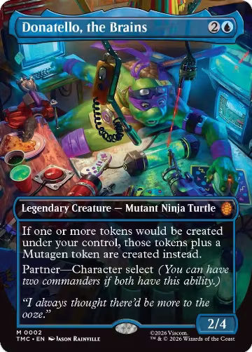 Donatello, the Brains (0002) (Borderless) (2), Commander: Teenage Mutant Ninja Turtles — Magic card price