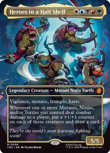 Heroes in a Half Shell (0006) (Borderless) (6), Commander: Teenage Mutant Ninja Turtles — Magic card price