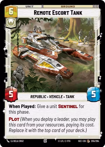 Remote Escort Tank (255/264), Secrets of Power — Star Wars card price