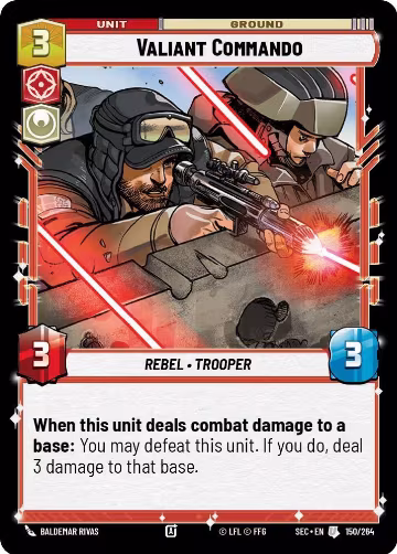 Valiant Commando (150/264), Secrets of Power — Star Wars card price