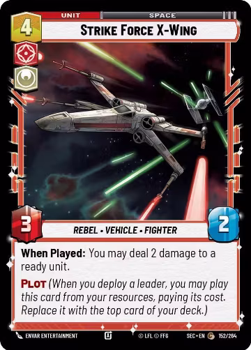 Strike Force X-Wing (152/264), Secrets of Power — Star Wars card price