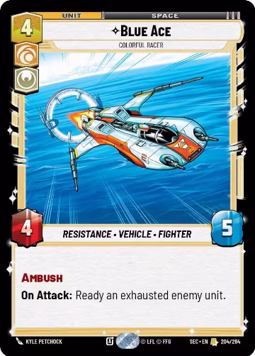 Blue Ace - Colorful Racer (204/264), Secrets of Power — Star Wars card price