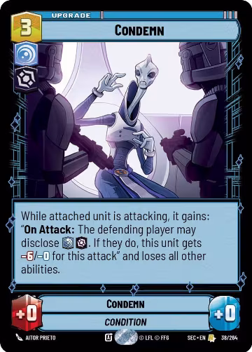 Condemn (38/264), Secrets of Power — Star Wars card price