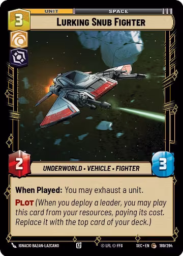 Lurking Snub Fighter (189/264), Secrets of Power — Star Wars card price