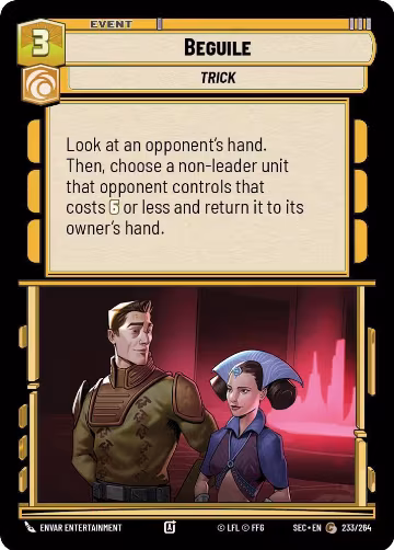 Beguile (233/264), Secrets of Power — Star Wars card price