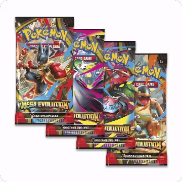 Mega Evolution Booster Pack Art Bundle [Set of 4], Mega Evolution — Pokémon sealed product price