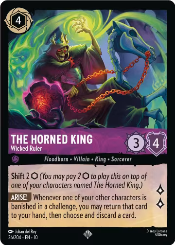 The Horned King - Wicked Ruler (36/204), Whispers in the Well — Lorcana card price