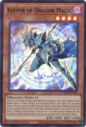 Keeper of Dragon Magic (CH01-EN018), THE CHRONICLES DECK: The Fallen & The Virtuous (All-Foil Edition) — Yu-Gi-Oh! card price