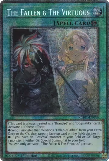 The Fallen & The Virtuous (Starlight Rare) (CH01-EN019), THE CHRONICLES DECK: The Fallen & The Virtuous (All-Foil Edition) — Yu-Gi-Oh! card price