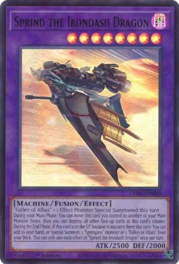 Sprind the Irondash Dragon (CH01-EN048), THE CHRONICLES DECK: The Fallen & The Virtuous (All-Foil Edition) — Yu-Gi-Oh! card price