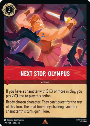 Next Stop, Olympus (129/204), Whispers in the Well — Lorcana card price