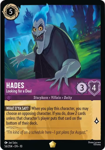 Hades - Looking for a Deal (56/204), Whispers in the Well — Lorcana card price