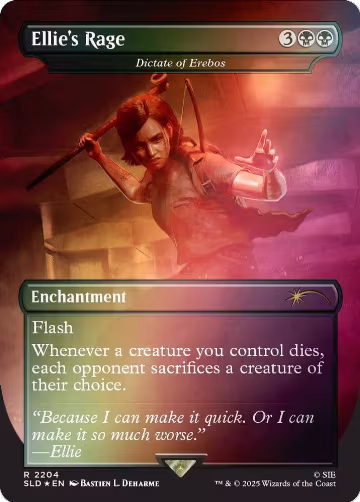 Ellie's Rage - Dictate of Erebos (Rainbow Foil) (2204), Secret Lair Drop Series — Magic card price