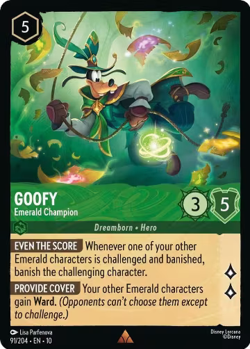 Goofy - Emerald Champion (91/204), Whispers in the Well — Lorcana card price
