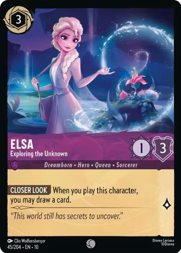 Elsa - Exploring the Unknown (45/204), Whispers in the Well — Lorcana card price