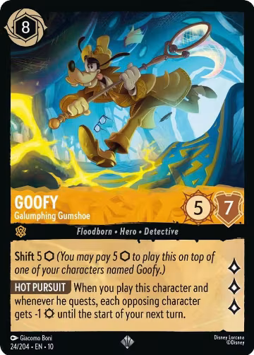 Goofy - Galumphing Gumshoe (24/204), Whispers in the Well — Lorcana card price