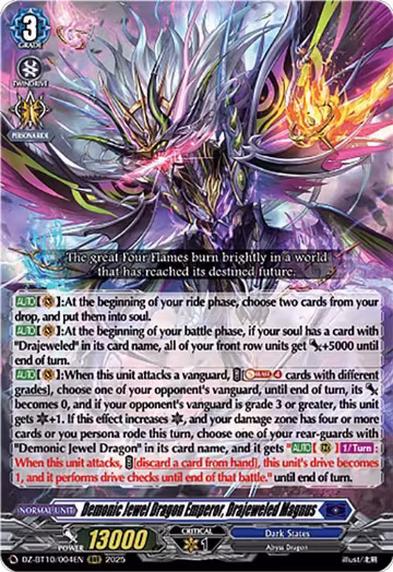 Demonic Jewel Dragon Emperor, Drajeweled Magnus (DZ-BT10/004EN), DZ-BT10: Dragonsoul Resonance — Vanguard card price