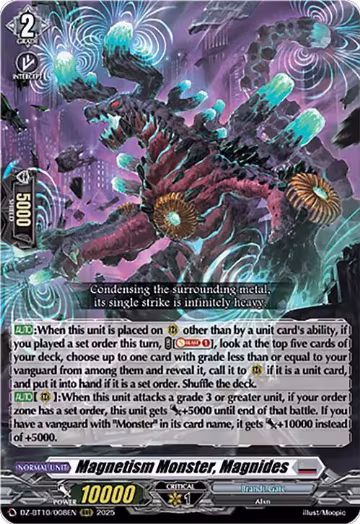 Magnetism Monster, Magnides (DZ-BT10/008EN), DZ-BT10: Dragonsoul Resonance — Vanguard card price