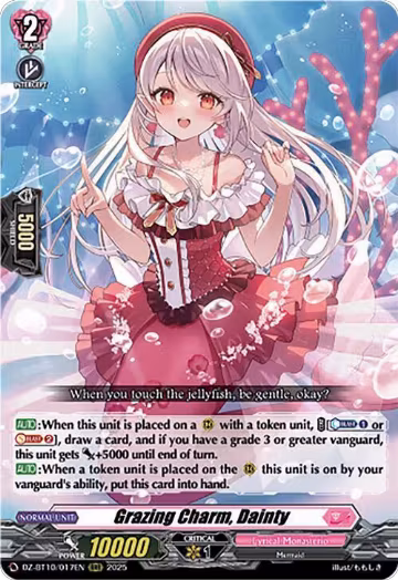 Grazing Charm, Dainty (DZ-BT10/017EN), DZ-BT10: Dragonsoul Resonance — Vanguard card price