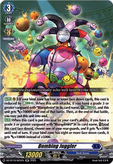 Bombing Juggler (DZ-BT10/023EN), DZ-BT10: Dragonsoul Resonance — Vanguard card price