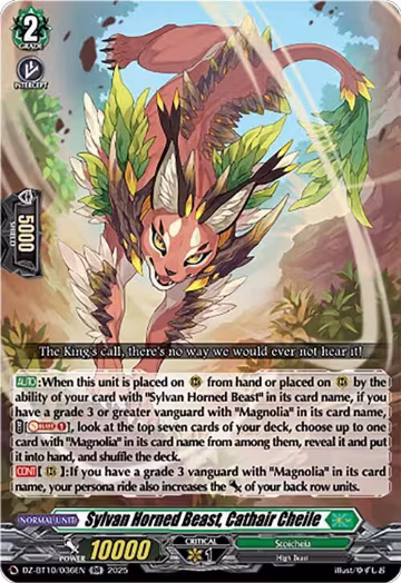 Sylvan Horned Beast, Cathair Cheile (DZ-BT10/036EN), DZ-BT10: Dragonsoul Resonance — Vanguard card price