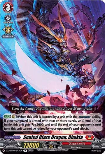 Sealed Blaze Dragon, Bhakta (DZ-BT10/043EN), DZ-BT10: Dragonsoul Resonance — Vanguard card price