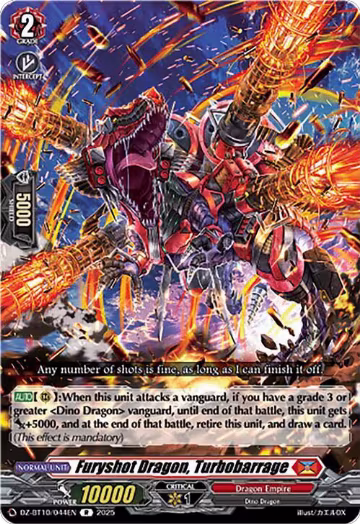 Furyshot Dragon, Turbobarrage (DZ-BT10/044EN), DZ-BT10: Dragonsoul Resonance — Vanguard card price