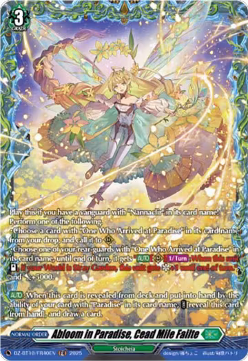 Abloom in Paradise, Cead Mile Failte (FR) (DZ-BT10/FR40EN), DZ-BT10: Dragonsoul Resonance — Vanguard card price